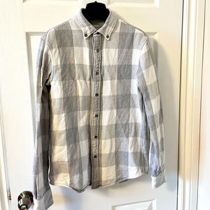 Mens Club Monaco Plaid flannel Shirt